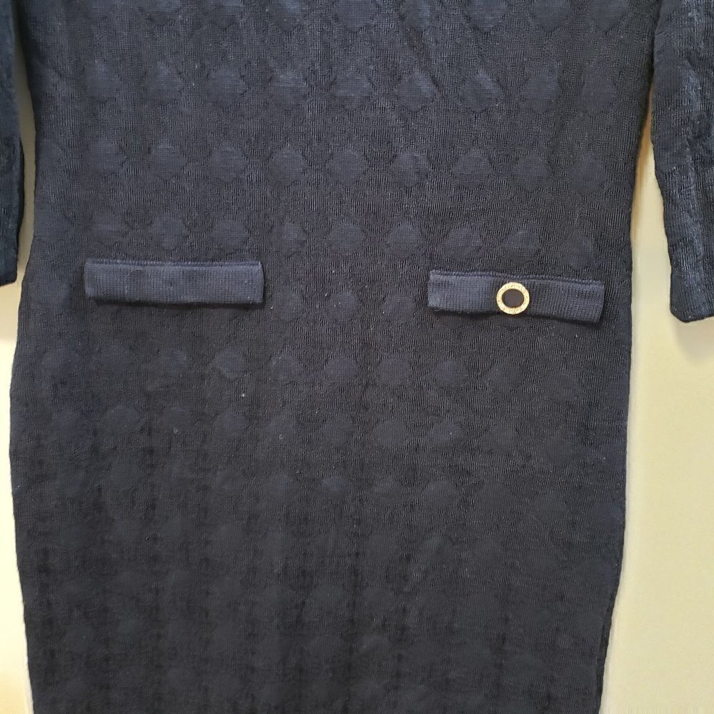 St John Sport * Navy Blue Knit Dress * Sz 6 - Picture 7 of 9